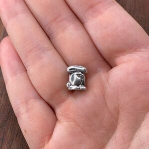 Vintage Carlo Biagi 925 Sterling Silver Bunny Rabbit Hare Slide Bracelet Charm